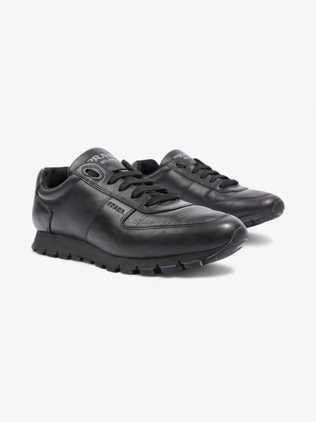 Prada Runners Black Leather EU 41 UK 7
