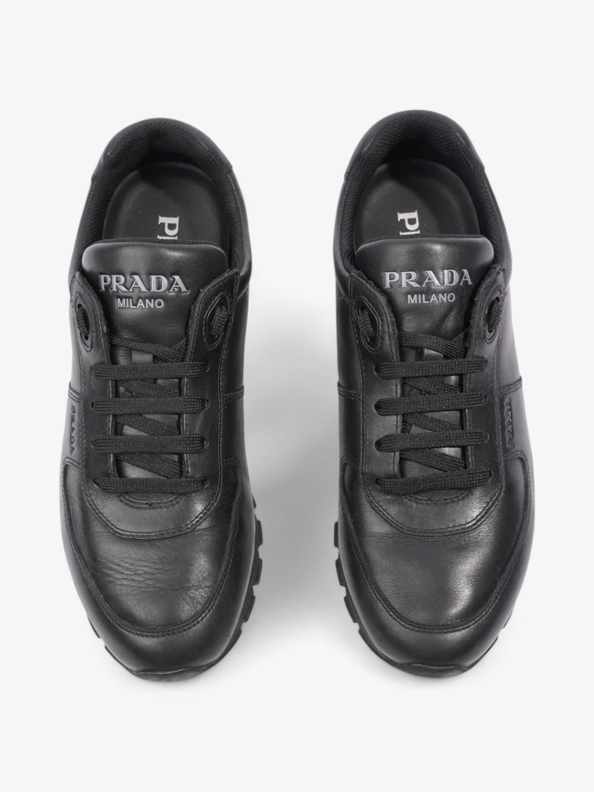 Prada Runners Black Leather EU 41 UK 7
