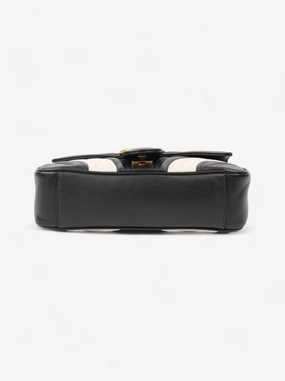 Gucci GG Marmont Black / White Matelasse Leather Small