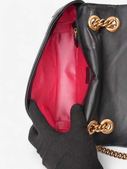 Gucci GG Marmont Black / White Matelasse Leather Small