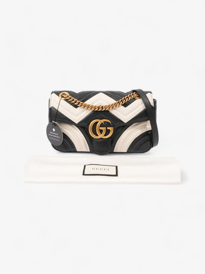 Gucci GG Marmont Black / White Matelasse Leather Small