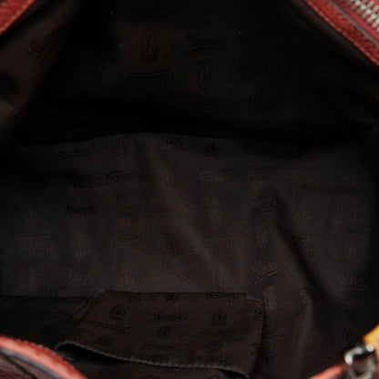 Orange Gucci Bamboo Libeccio Tote Bag