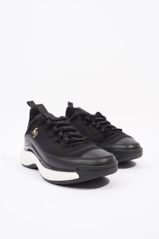 Chanel CC Runners Black   White Nylon EU 36 UK 3