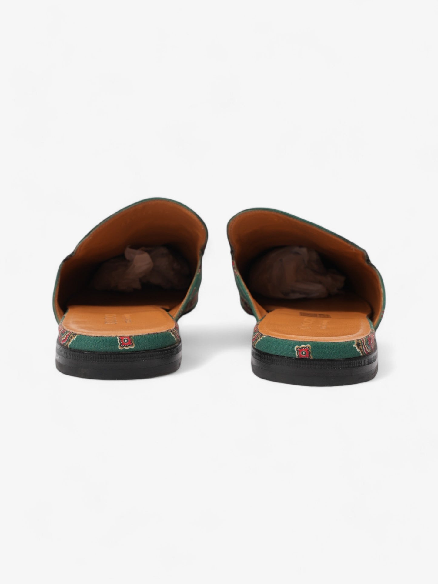 Gucci Princetown Loafer Green / Red Canvas EU 44 UK 10