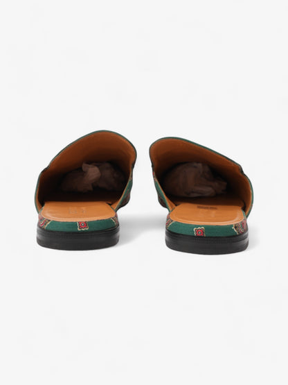 Gucci Princetown Loafer Green / Red Canvas EU 44 UK 10