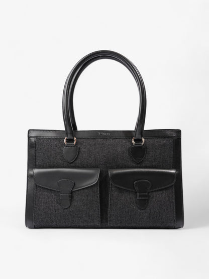 Christian Dior Book Tote Black Denim