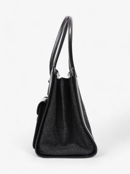Christian Dior Book Tote Black Denim