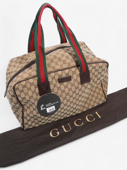 Gucci GG Carryall Duffle Bag GG Supreme / Brown Canvas