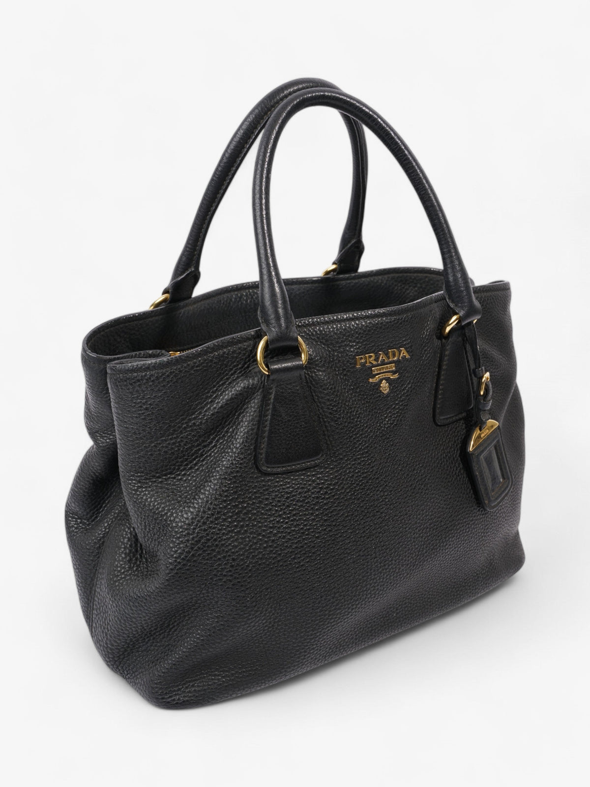 Prada Daino Tote Black Calfskin Leather