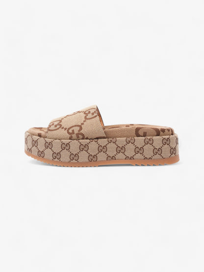 Gucci GG Platform Slides Beige  Canvas EU 39.5 UK 6.5