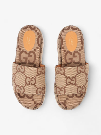 Gucci GG Platform Slides Beige  Canvas EU 39.5 UK 6.5