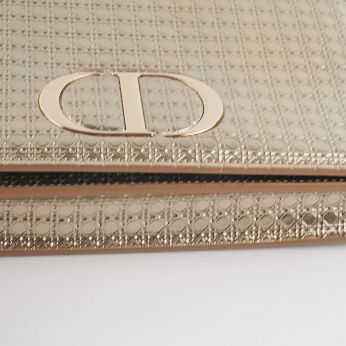 HOLD BC Dior 30 Montaigne Belt Bag With Chain Metallic Patent Gold