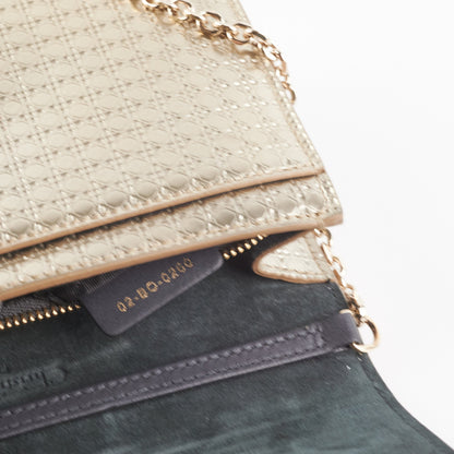 HOLD BC Dior 30 Montaigne Belt Bag With Chain Metallic Patent Gold