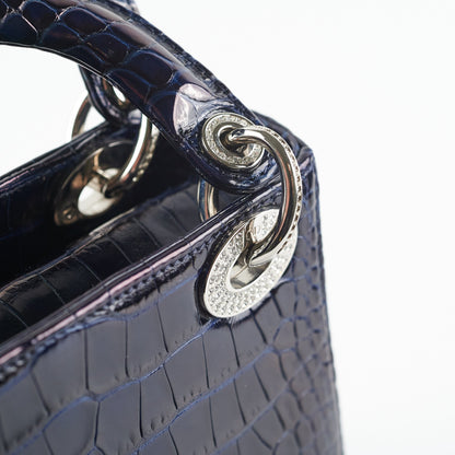 Dior Lady Dior Mini Navy Blue