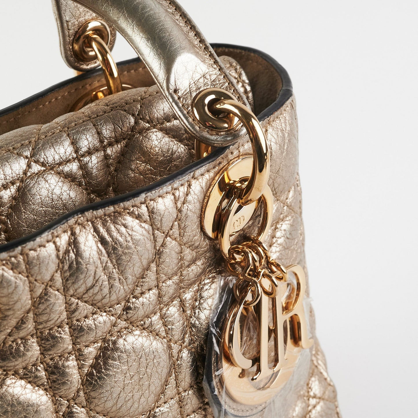 Dior Small Lady Dior Metallic Gold