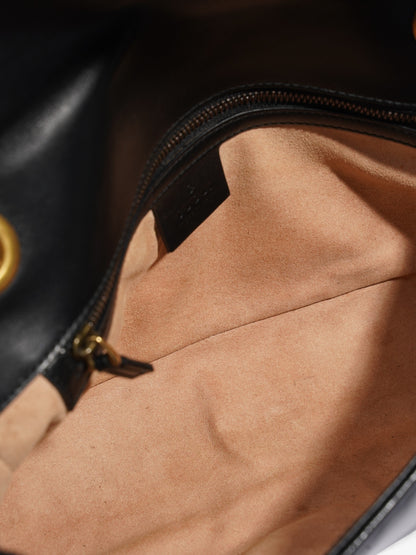 Gucci GG Marmont Black Matelasse Leather Small