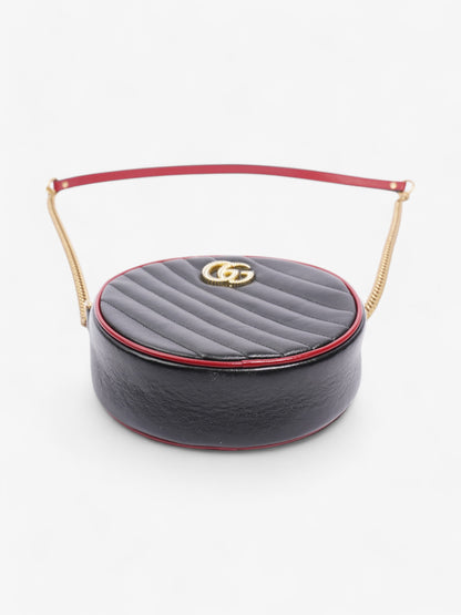Gucci GG Marmont Round Black / Red Matelasse Leather