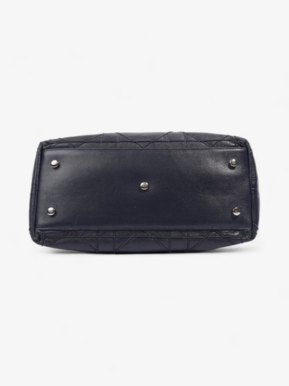 Christian Dior Granville Bag Navy Blue Leather Medium