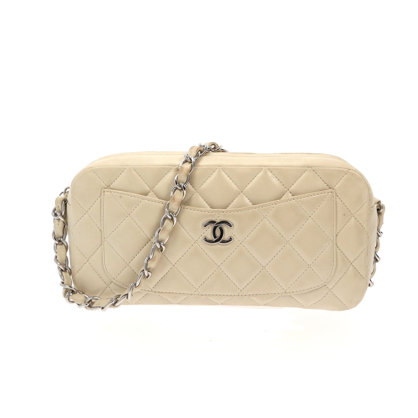 Chanel 25 Lambskin Beige Shoulder Bag