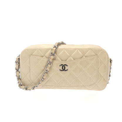 Chanel 25 Lambskin Beige Shoulder Bag