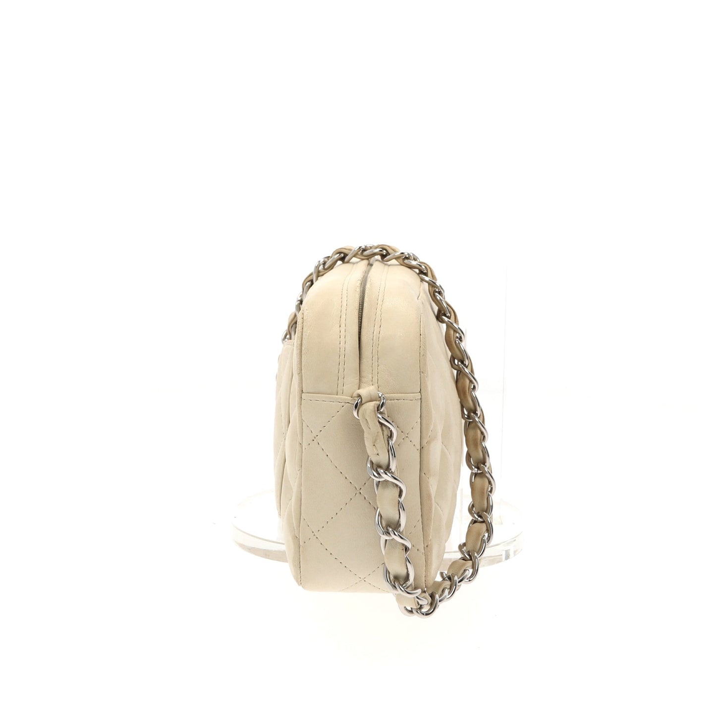 Chanel 25 Lambskin Beige Shoulder Bag