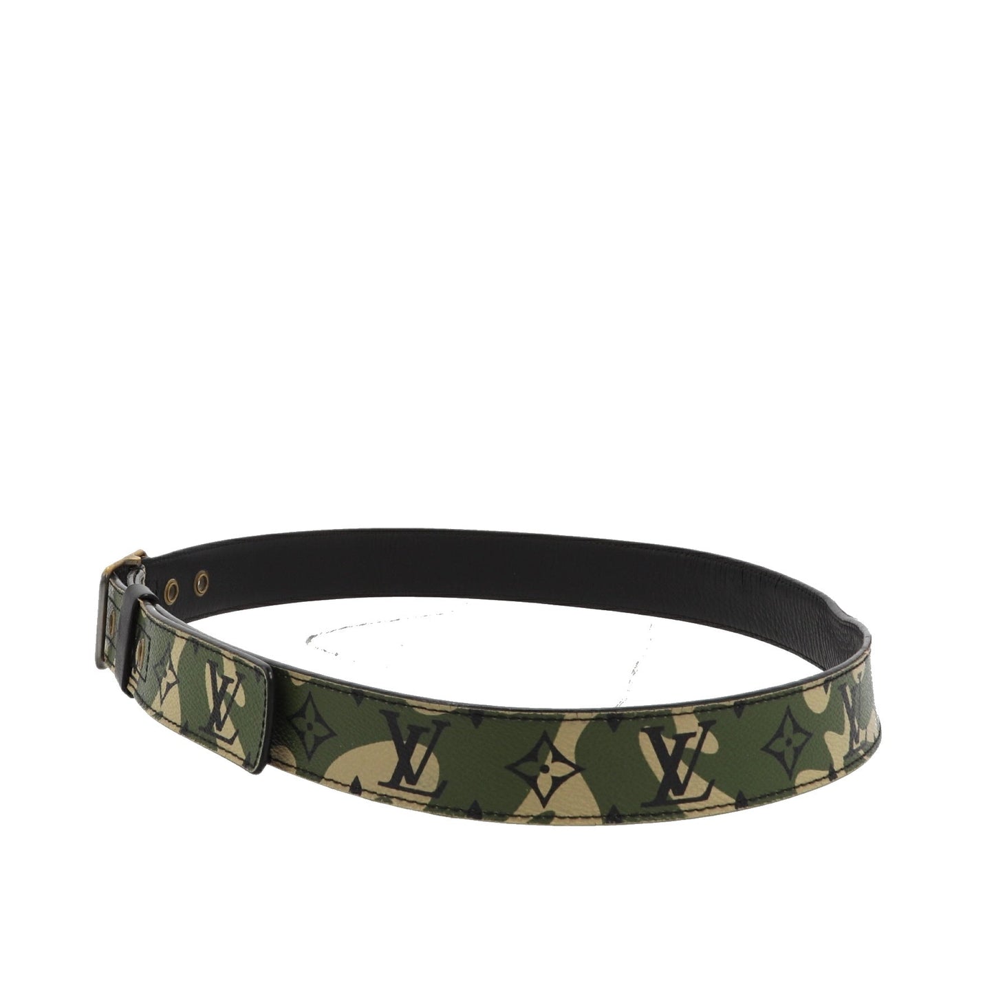 LOUIS VUITTON Limited Edition x Takashi Murakami Monogramouflage Green Belt