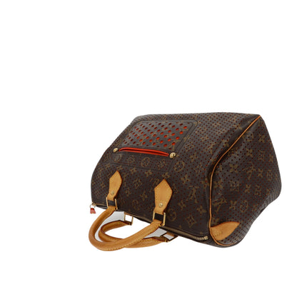LOUIS VUITTON Limited Edition Orange Monogram Perforated Speedy 30 Handbag