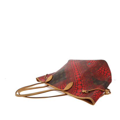 LOUIS VUITTON Limited Edition Rouge Yayoi Kusama Monogram Waves Neverfull MM Bag