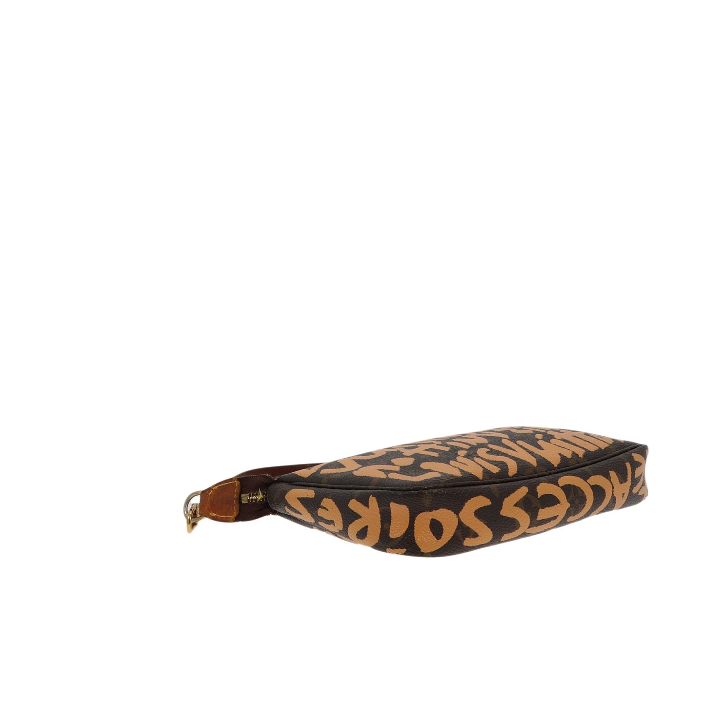 LOUIS VUITTON X Stephen Sprouse Limited Edition Graffiti Pochette Accessorie bag in brown canvas