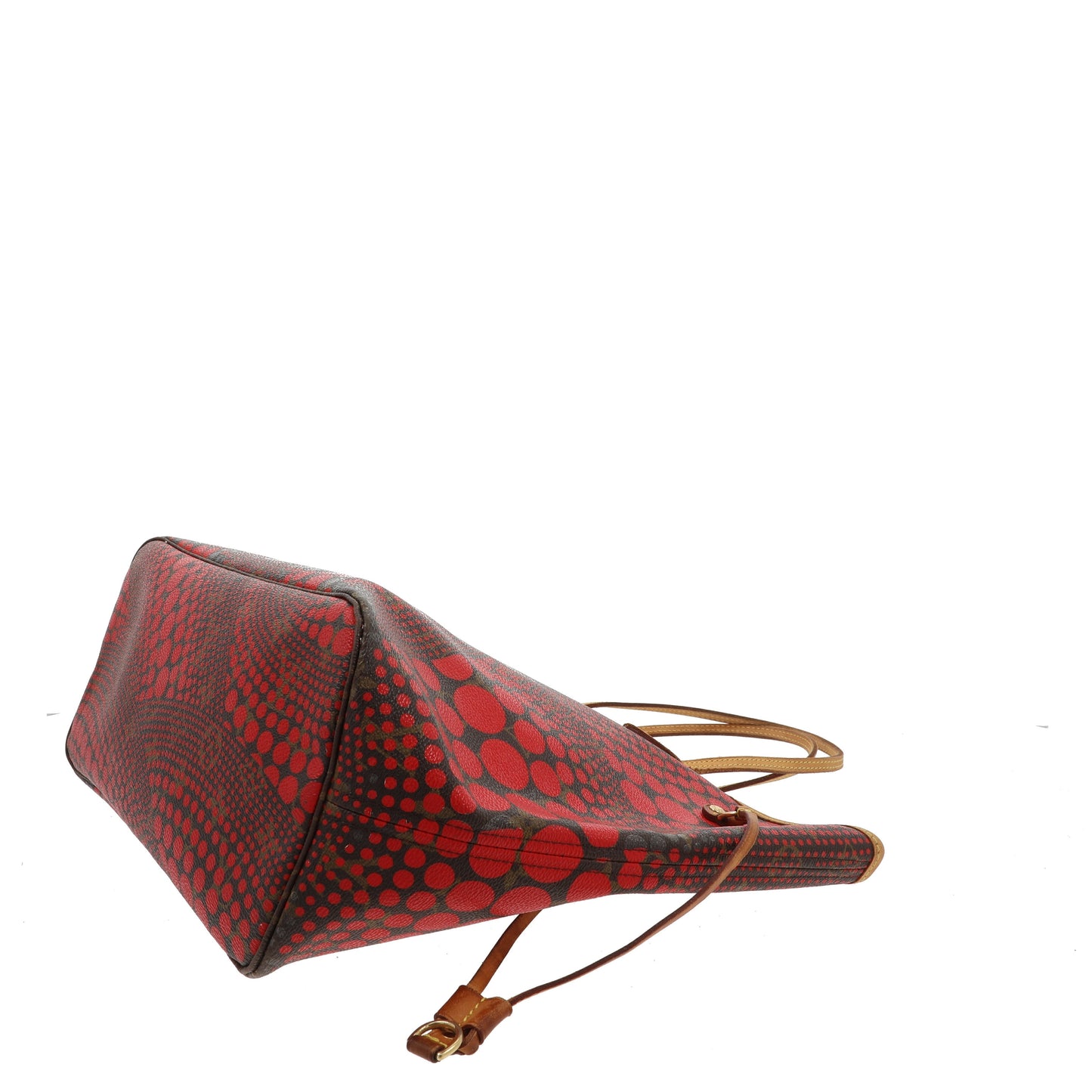 LOUIS VUITTON Limited Edition Rouge Yayoi Kusama Monogram Waves Neverfull MM Bag