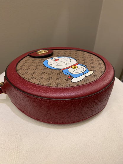 Gucci Doraemon Fujiko-Pro Mini GG Round Bag Gg Mini Coated Canvas