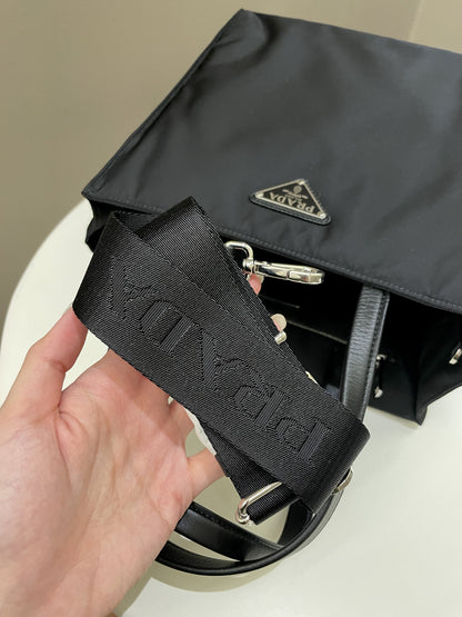 Prada Padded Two Way Shopper Tote Black Nylon