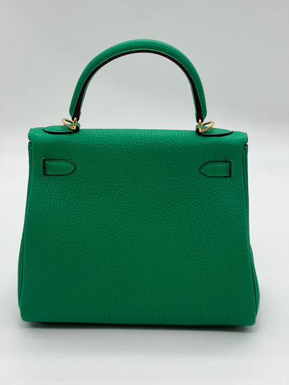 Hermes Kelly 25 Retourne Veau Togo Perso Menthe