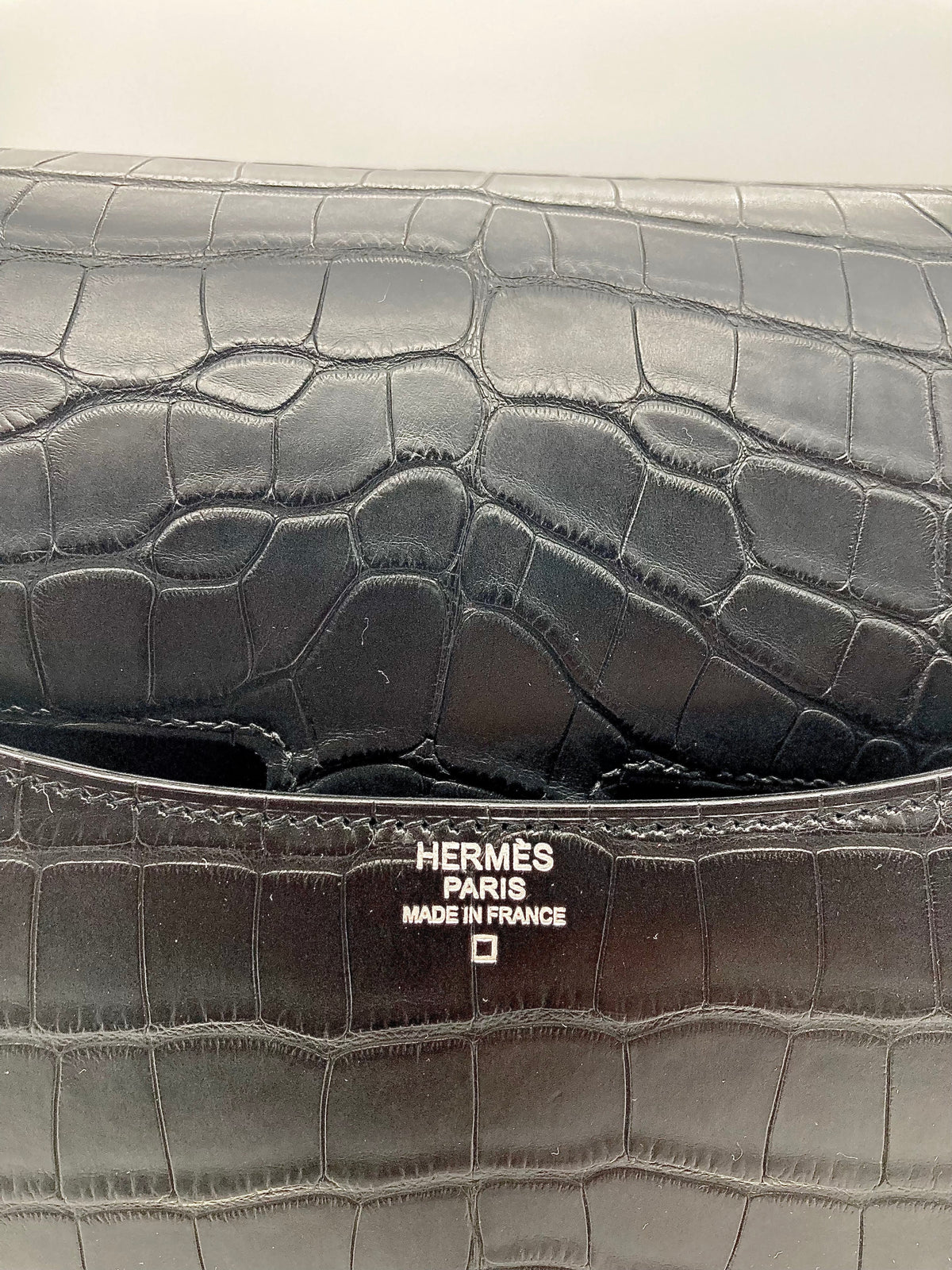 Hermes Constance 24 Matte Black Alligator Ombre Lizard Marquette Palladium Hardware