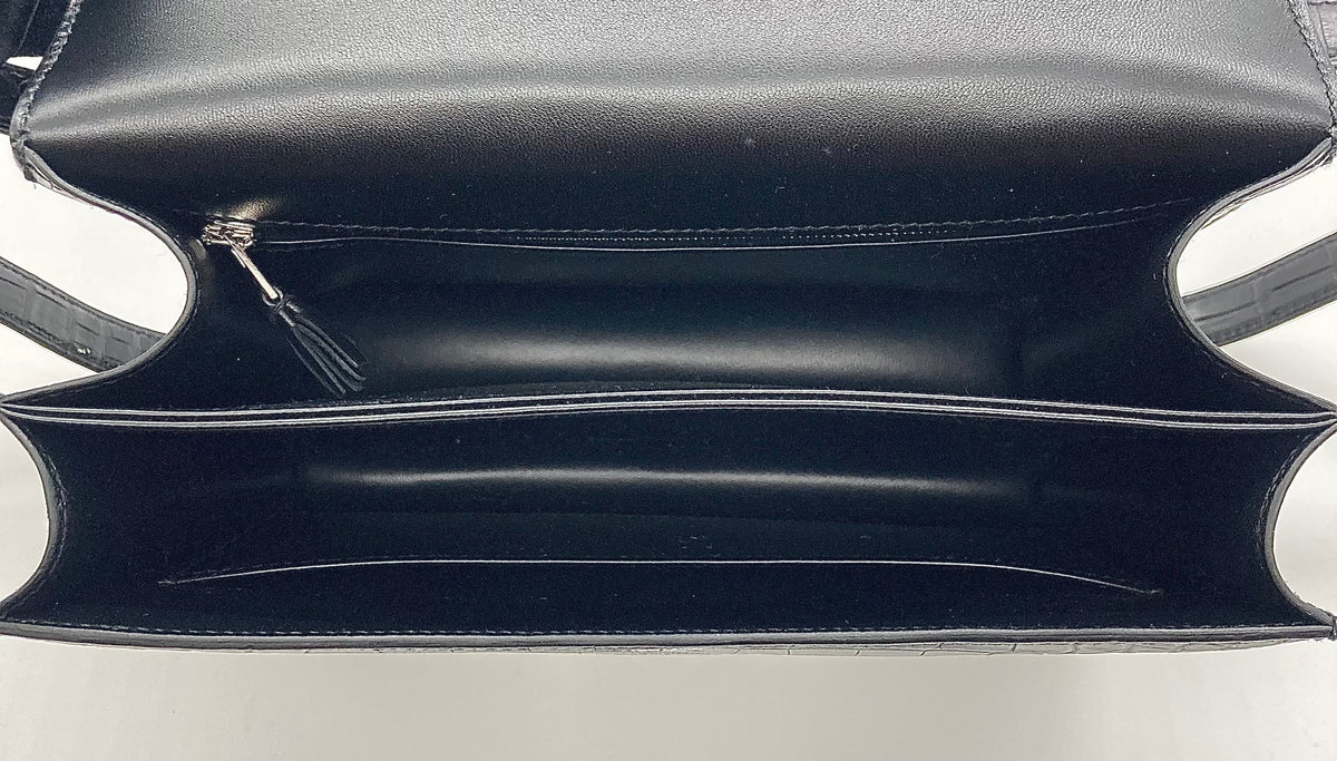 Hermes Constance 24 Matte Black Alligator Ombre Lizard Marquette Palladium Hardware