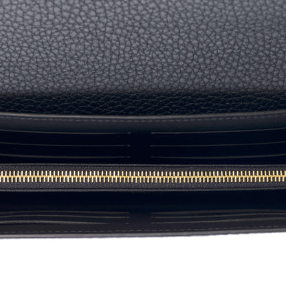 LOUIS VUITTON Brand New Capucines GM Wallet in black Taurillon leather