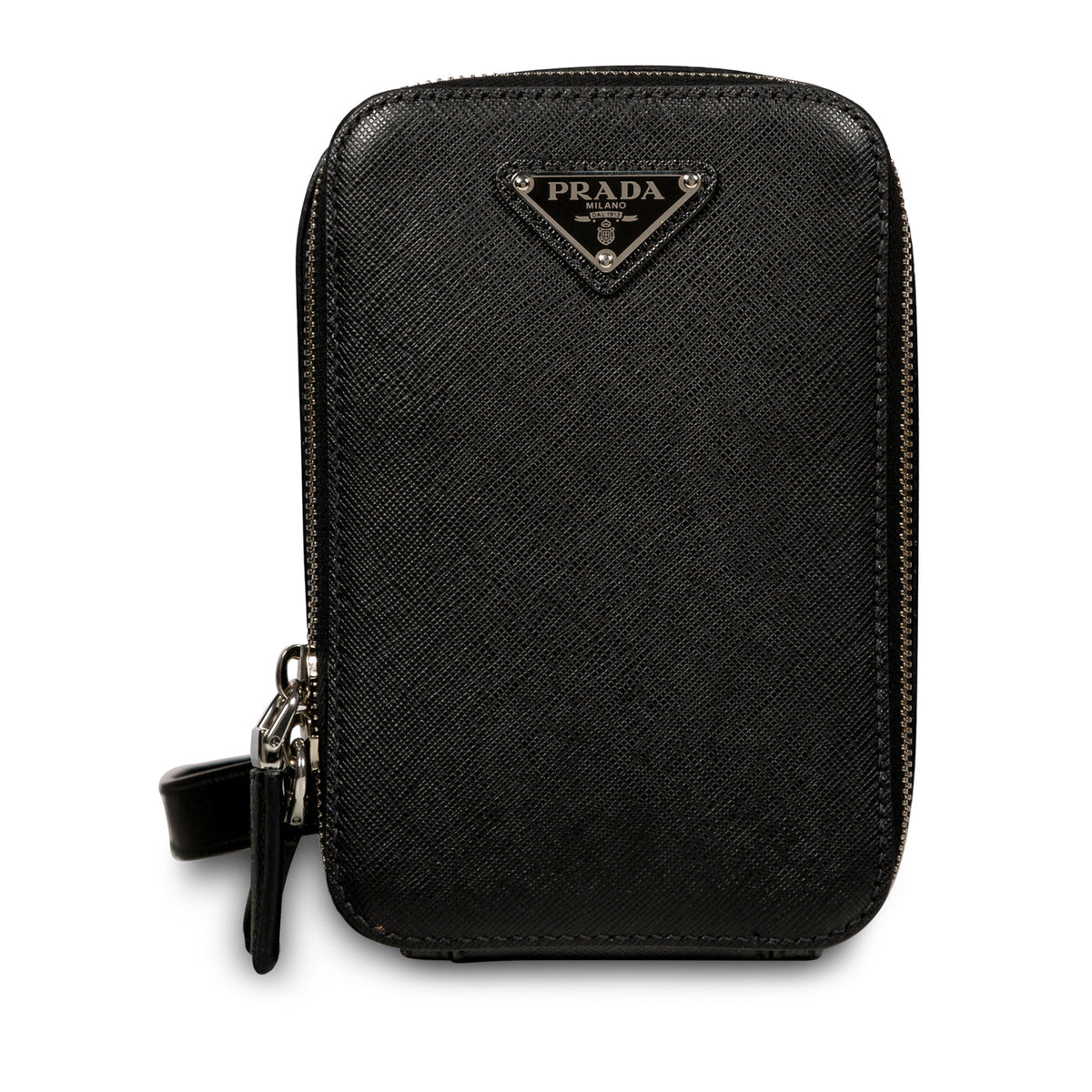 Prada Logo Plaque Saffiano Harness