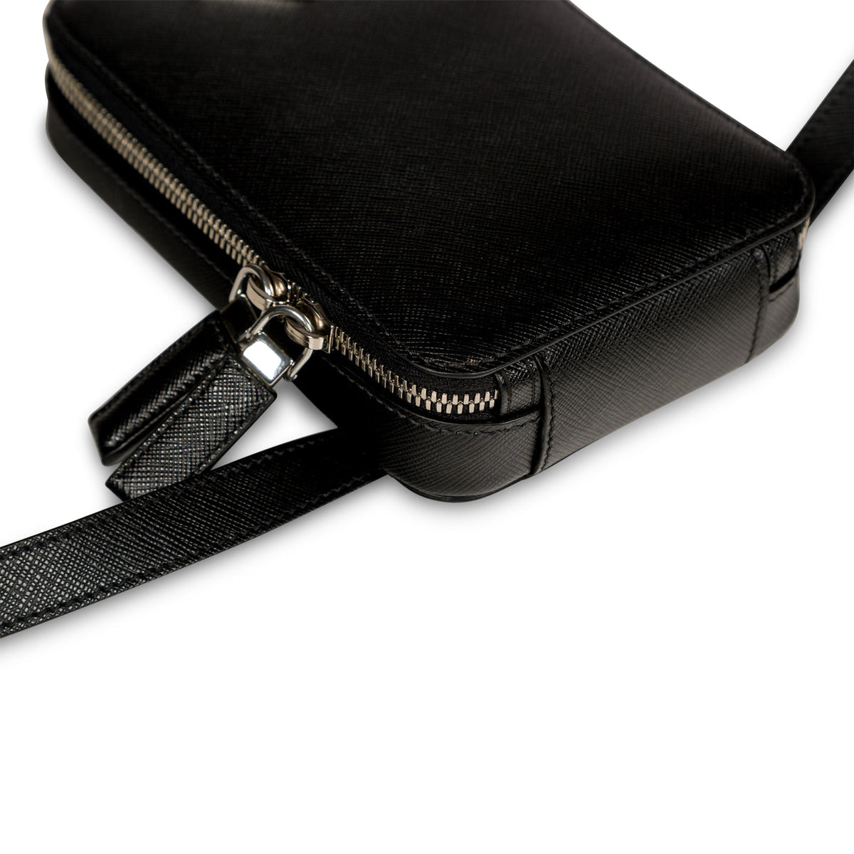 Prada Logo Plaque Saffiano Harness