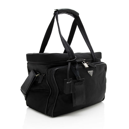 Prada Vintage Tessuto Travel Zip Around Tote (SHF-12393)