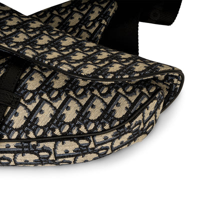 Christian Dior Mens Saddle Bag - Oblique Canvas