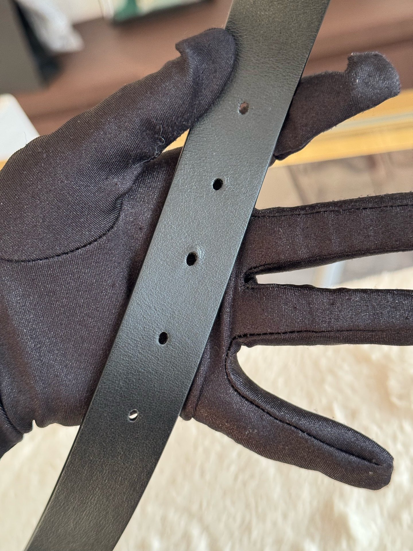 Pre-owned Certified Dior Montaigne 30 Belt Black Calfskin with Golden Crystal Hardware, Size 70, 2022, w/ box