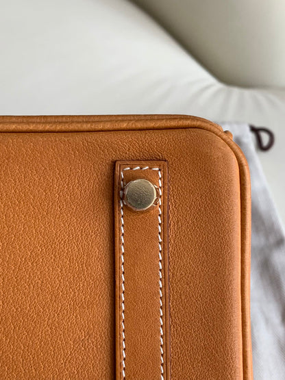 Pre-owned Certified Hermes Birkin 25 in 1H Toffee Peau Porc Pigskin with Golden Hardware, 2022, w/ Full Set