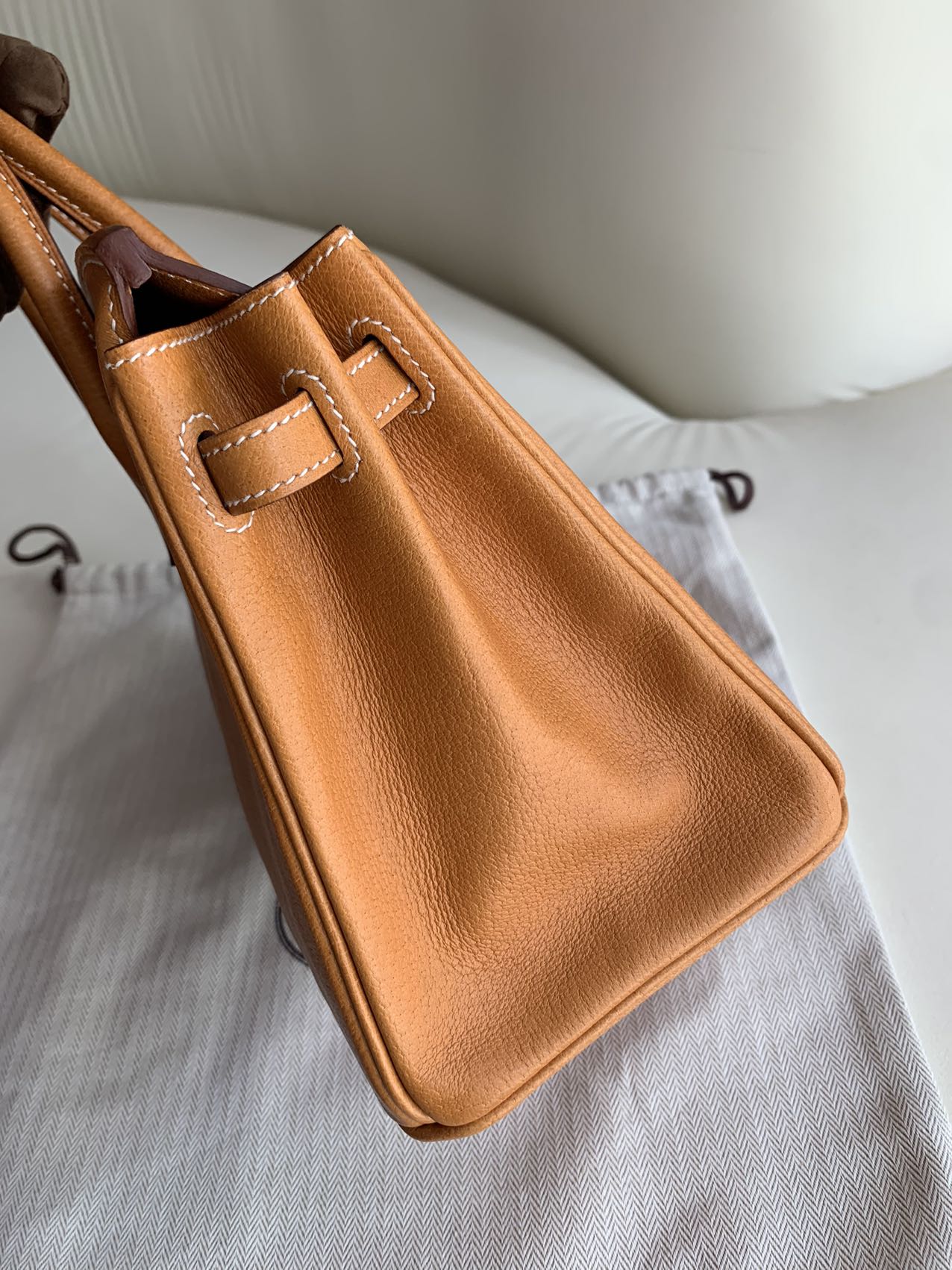 Pre-owned Certified Hermes Birkin 25 in 1H Toffee Peau Porc Pigskin with Golden Hardware, 2022, w/ Full Set