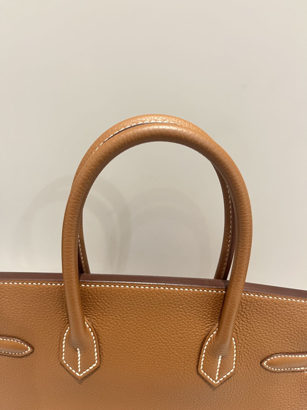 Pre-owned Certified Hermes Birkin 30 Golden Brown Togo Leather with Palladium Hardware, 2018 (C), w/ Full set