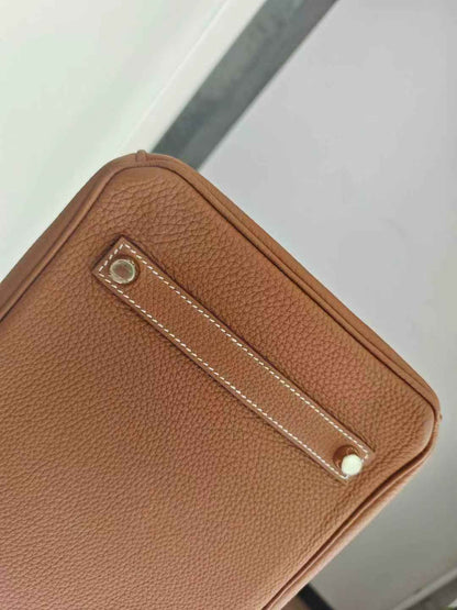 Pre-owned Certified Hermes Birkin 35 Golden Brown Togo with Golden Hardware, 2013 (Q), w/ lock&key, dust bag