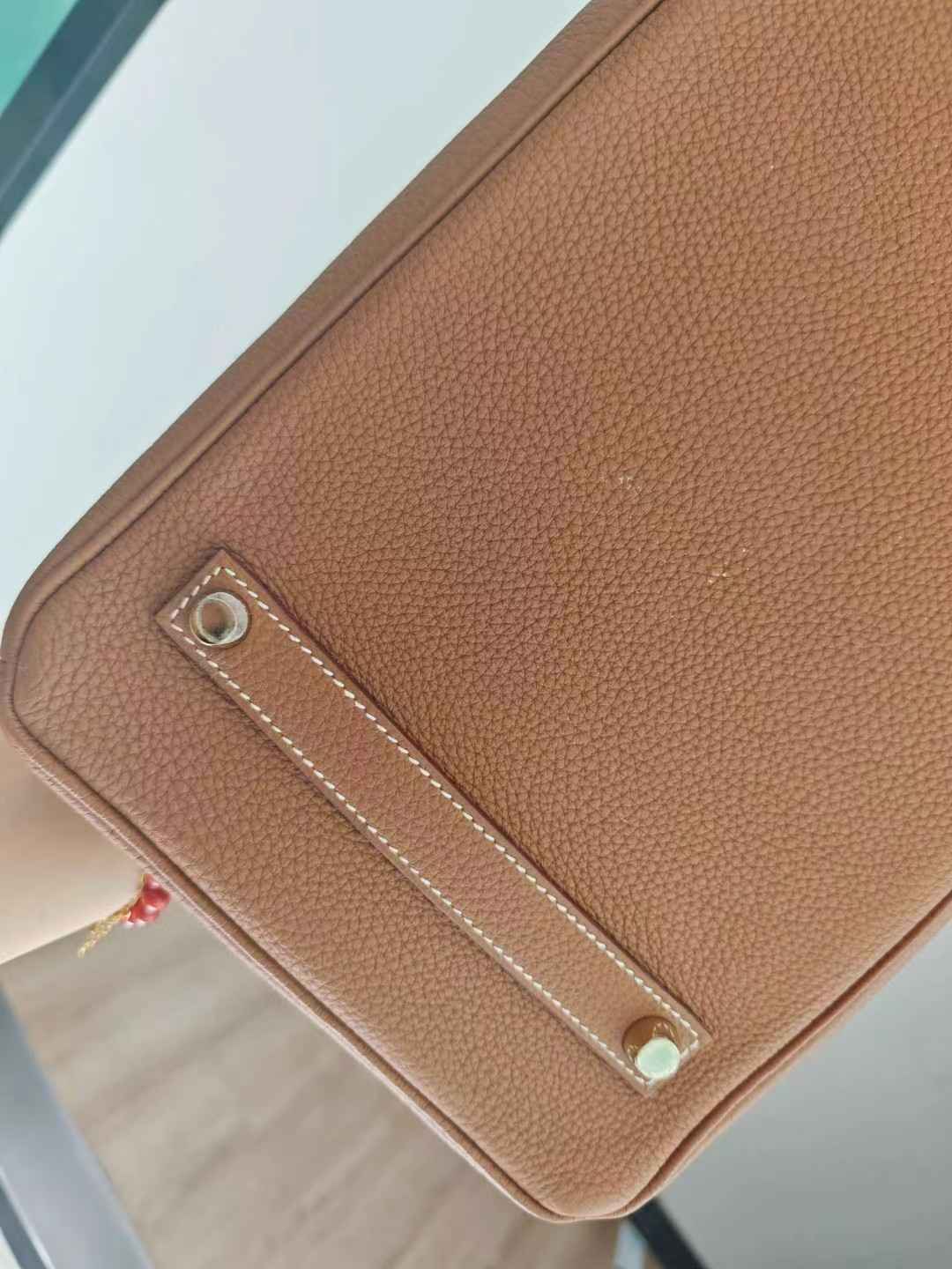 Pre-owned Certified Hermes Birkin 35 Golden Brown Togo with Golden Hardware, 2013 (Q), w/ lock&key, dust bag