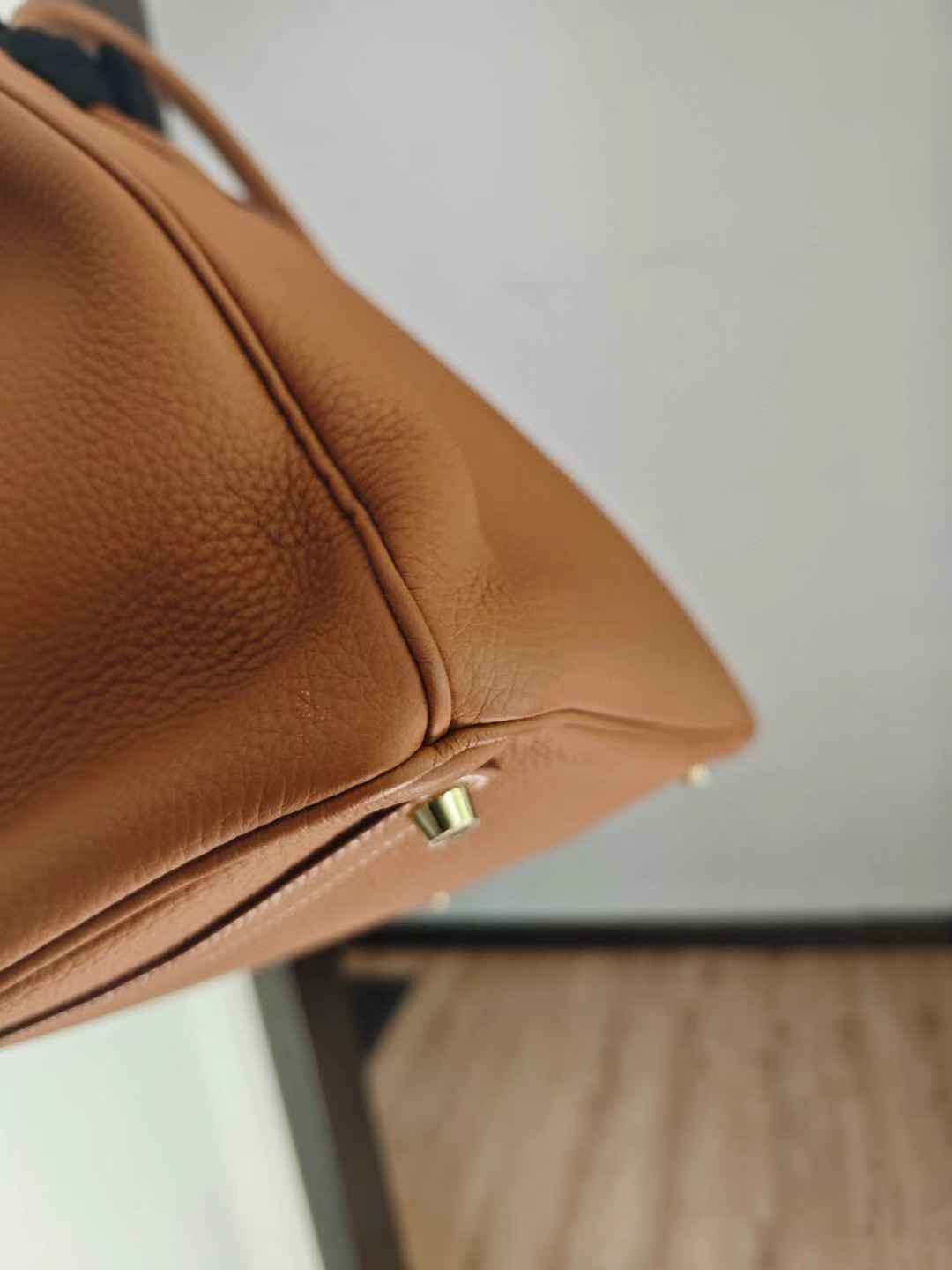 Pre-owned Certified Hermes Birkin 35 Golden Brown Togo with Golden Hardware, 2013 (Q), w/ lock&key, dust bag