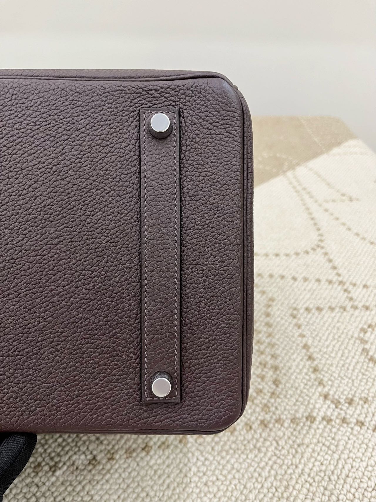 Pre-owned Certified Hermes Birkin 35 in Ebene Togo Leather with Silver Hardware, 2019, w/ full set