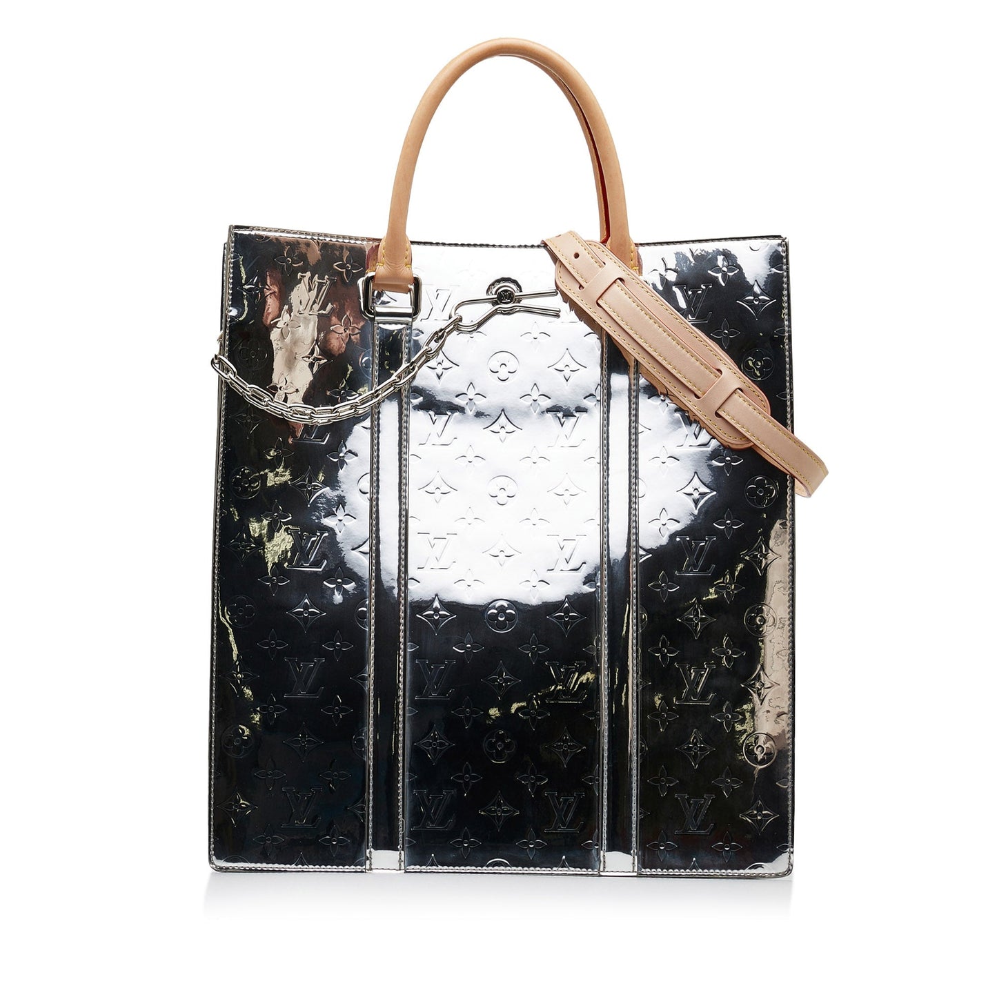 LOUIS VUITTON Monogram Vernis Miroir Sac Plat Satchel