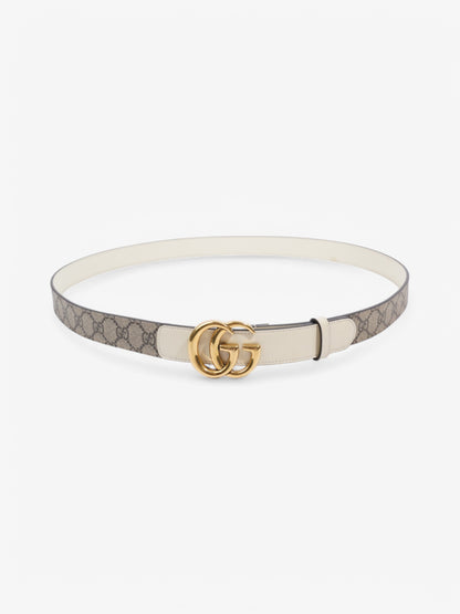 Gucci GG Blet Beige  / White Coated Canvas